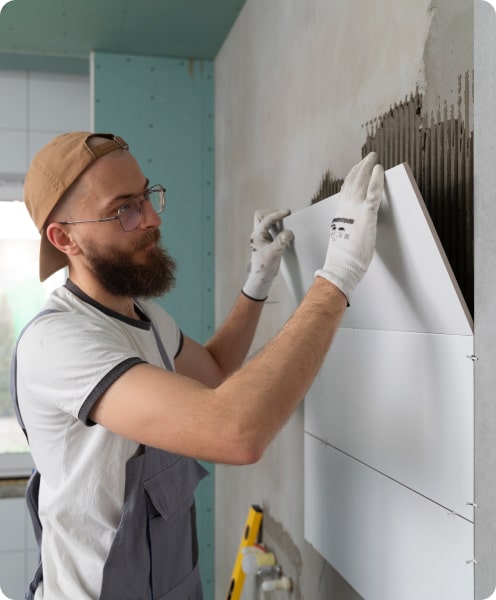 Professioneller Renovierungsarbeiter